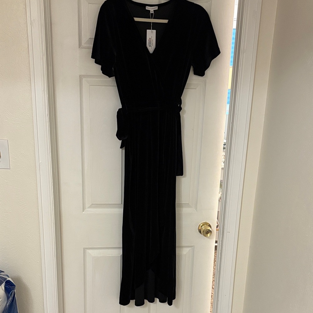Elegant Black Wrap Dress